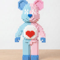 Pink Blue Heart Bear